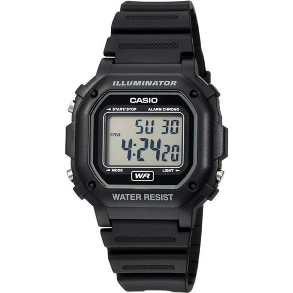 F108WH SeriesMen's Digital WatchIlluminatorWater ResistantLED Light